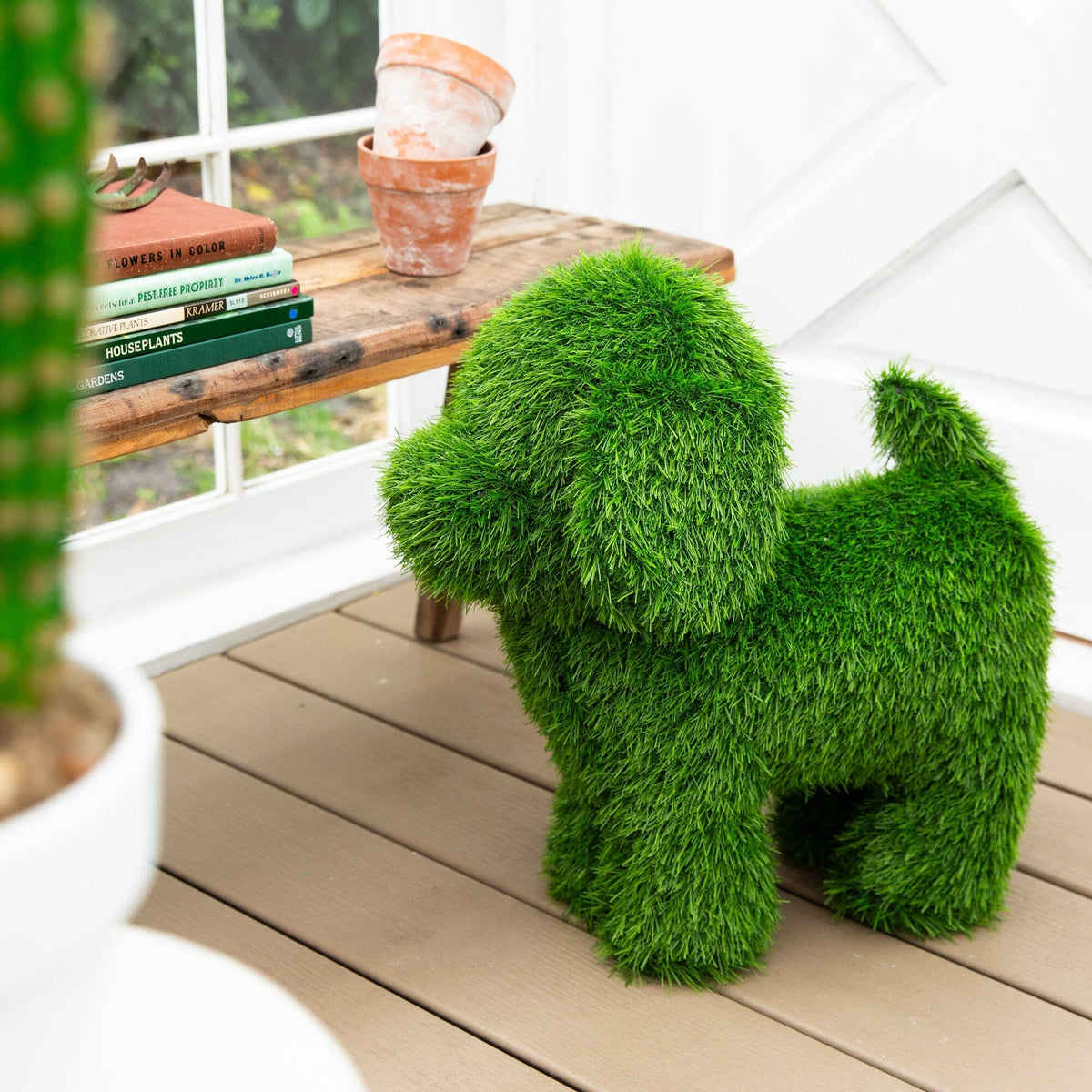 18" UV Resistant Artificial Grass Garden Plush Topiary Puppy Dog (Indoor/Outdoor) - Che Cose Belle