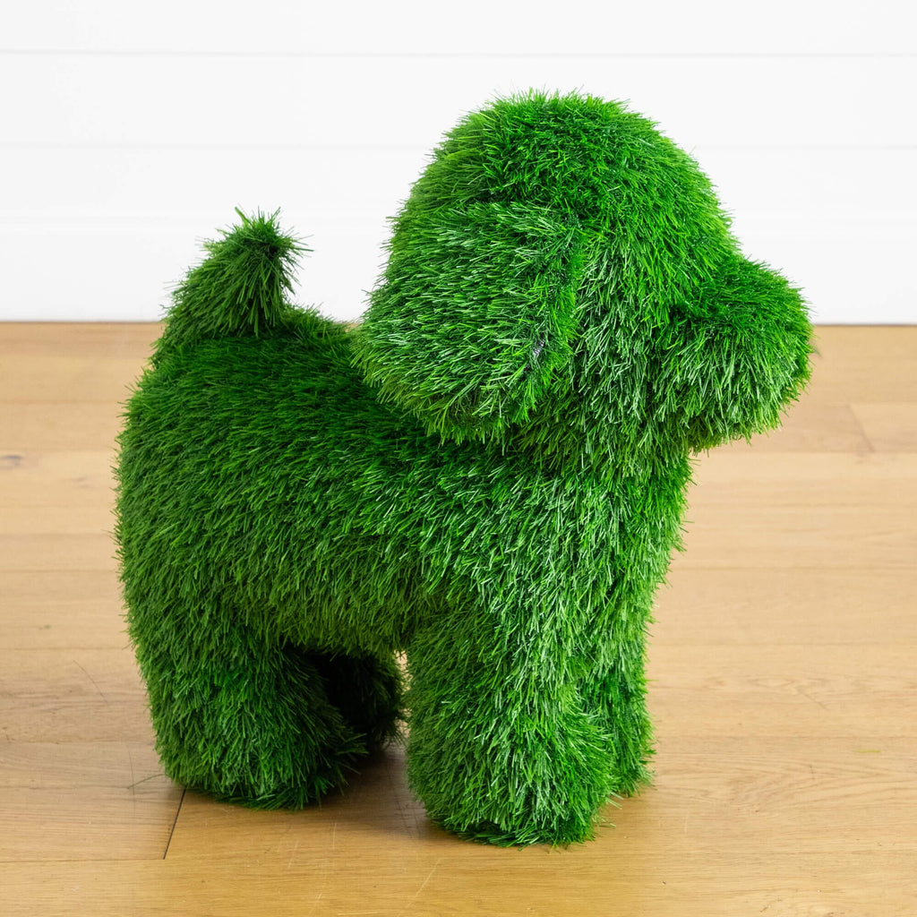 18" UV Resistant Artificial Grass Garden Plush Topiary Puppy Dog (Indoor/Outdoor) - Che Cose Belle
