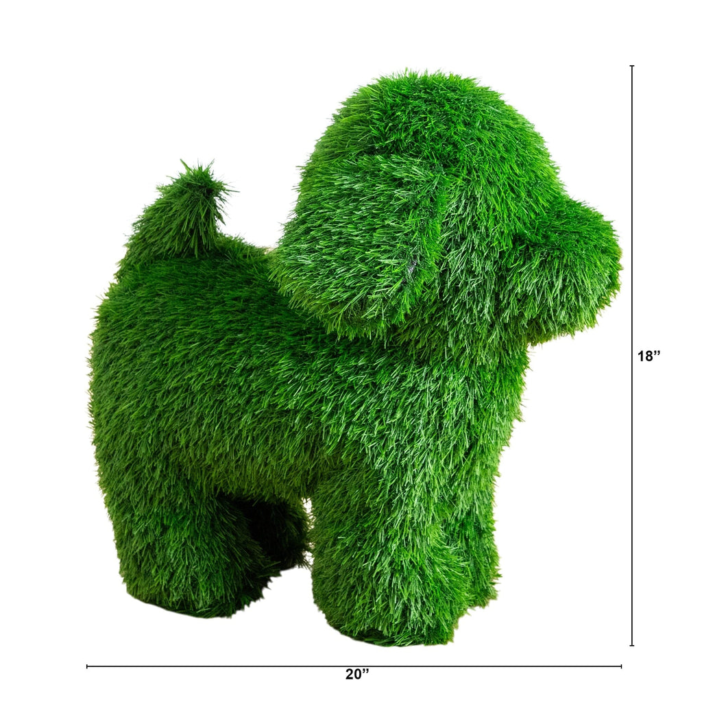 18" UV Resistant Artificial Grass Garden Plush Topiary Puppy Dog (Indoor/Outdoor) - Che Cose Belle