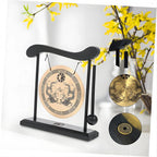 Bronze Meditation Gong with Wooden Frame and Mallet