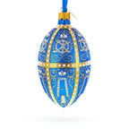 1896 Twelve Monograms Royal Glass Egg Ornament 4 Inches - Che Cose Belle