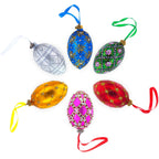 1896 Twelve Monograms Royal Glass Egg Ornament 4 Inches - Che Cose Belle