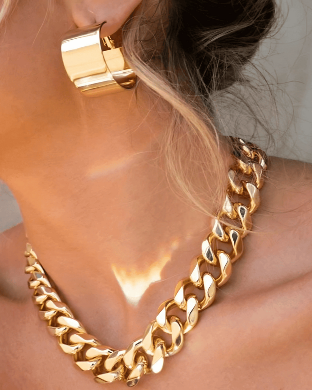 18K Gold Chunky Chain Necklace
