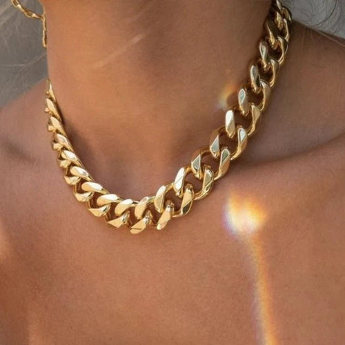 18K Gold Chunky Chain Necklace - Che Cose Belle