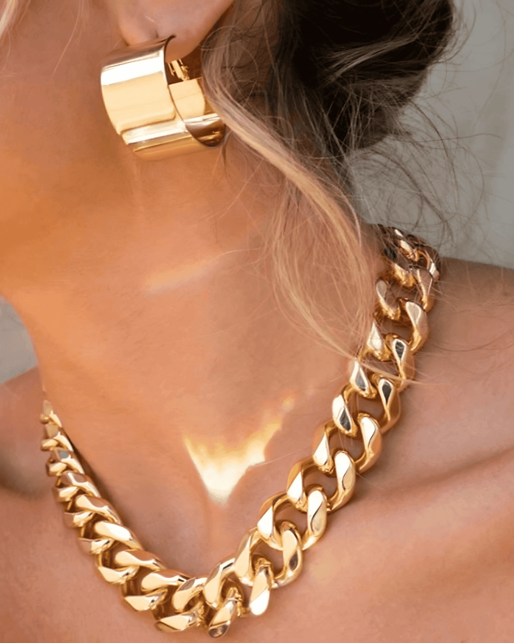 18K Gold Chunky Chain Necklace - Che Cose Belle