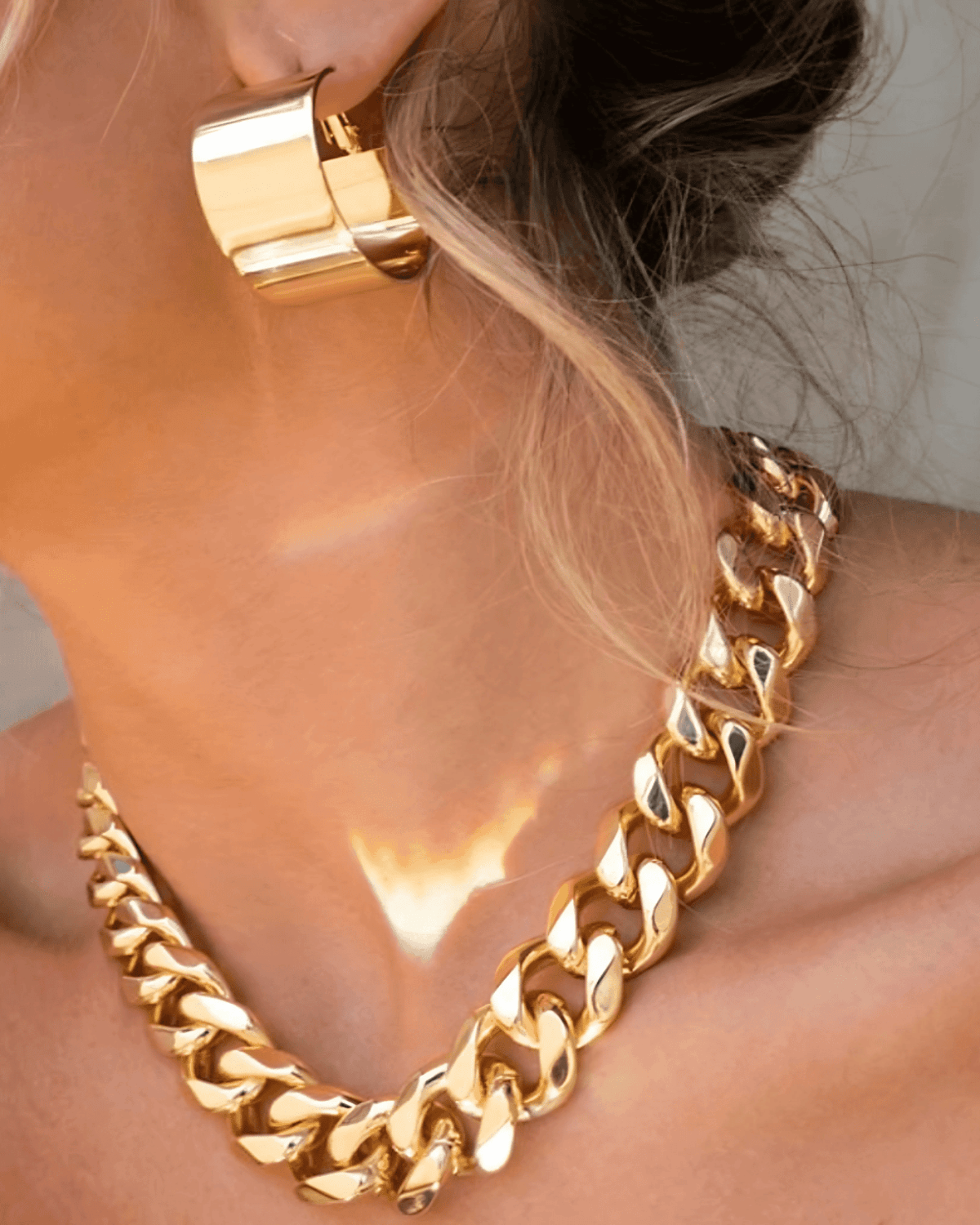 18K Gold Chunky Chain Necklace - Che Cose Belle