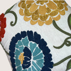 18x18" Embroidered Floral Boho Floral Throw Pillow Decorative Cover - Che Cose Belle