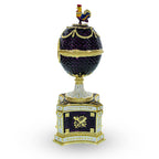 1904 Kelch Chanticleer Royal Imperial Musical Easter Egg in Purple Enamel - Che Cose Belle