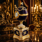 1904 Kelch Chanticleer Royal Imperial Musical Easter Egg in Purple Enamel - Che Cose Belle