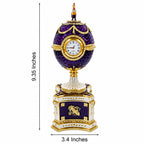 1904 Kelch Chanticleer Royal Imperial Musical Easter Egg in Purple Enamel - Che Cose Belle
