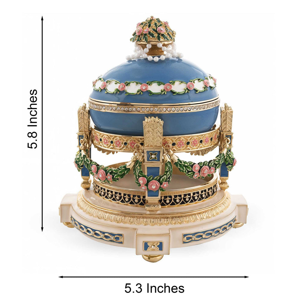 1907 Love Trophies Egg (Cradle with Garlands) Musical Royal Easter Egg - Che Cose Belle
