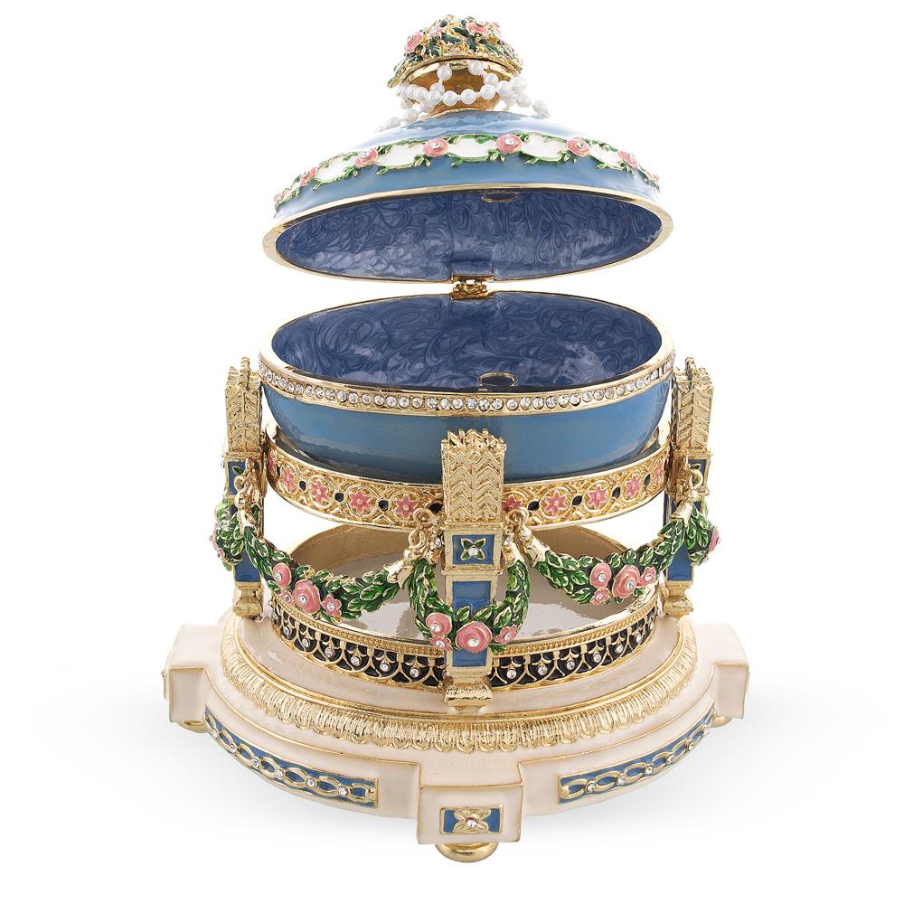 1907 Love Trophies Egg (Cradle with Garlands) Musical Royal Easter Egg - Che Cose Belle