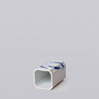 1920s Blue and White Porcelain Fish Square Vase - Che Cose Belle