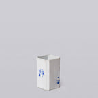 1920s Blue and White Porcelain Fish Square Vase - Che Cose Belle