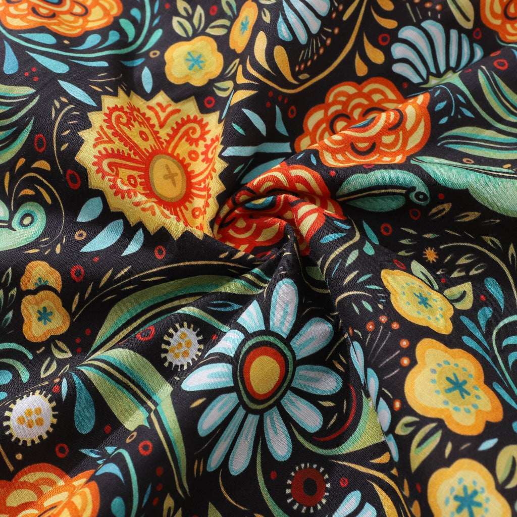 1950s Hawaiian Shirt For Men Flower Button-down Shirt Short Sleeve 100% Cotton Shirt - Che Cose Belle