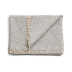 Forest Night Handwoven Neutral Cashmere Merino Scarf