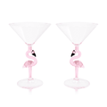 3D Flamingo Martini Glass
