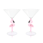 3D Flamingo Martini Glass