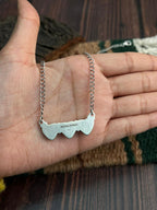 "Heart Collection" Handmade Sterling Silver Kingman Turquoise Necklace "Signed Nizhoni"