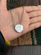 "Heart Collection" Handmade Sterling Silver Kingman Turquoise Necklace "Signed Nizhoni"