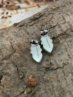 "Heart Collection" Handmade Sterling Silver Kingman Turquoise Post Studs Earrings "Signed Nizhoni"