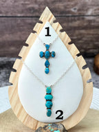 Handmade Sterling Silver Arizona Blue Turquoise Necklace "Signed Nizhoni"