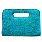 The Claire| Hand-Tooled Leather Statement Clutch