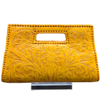 The Caroline| Hand-Tooled Leather Clutch & Crossbody