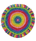 Tulum Raffia Placemat, colorful woven tabletop
