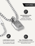 Meteorite Square Pendant Necklace