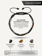 Triple Protection Beaded Bracelet - Havana
