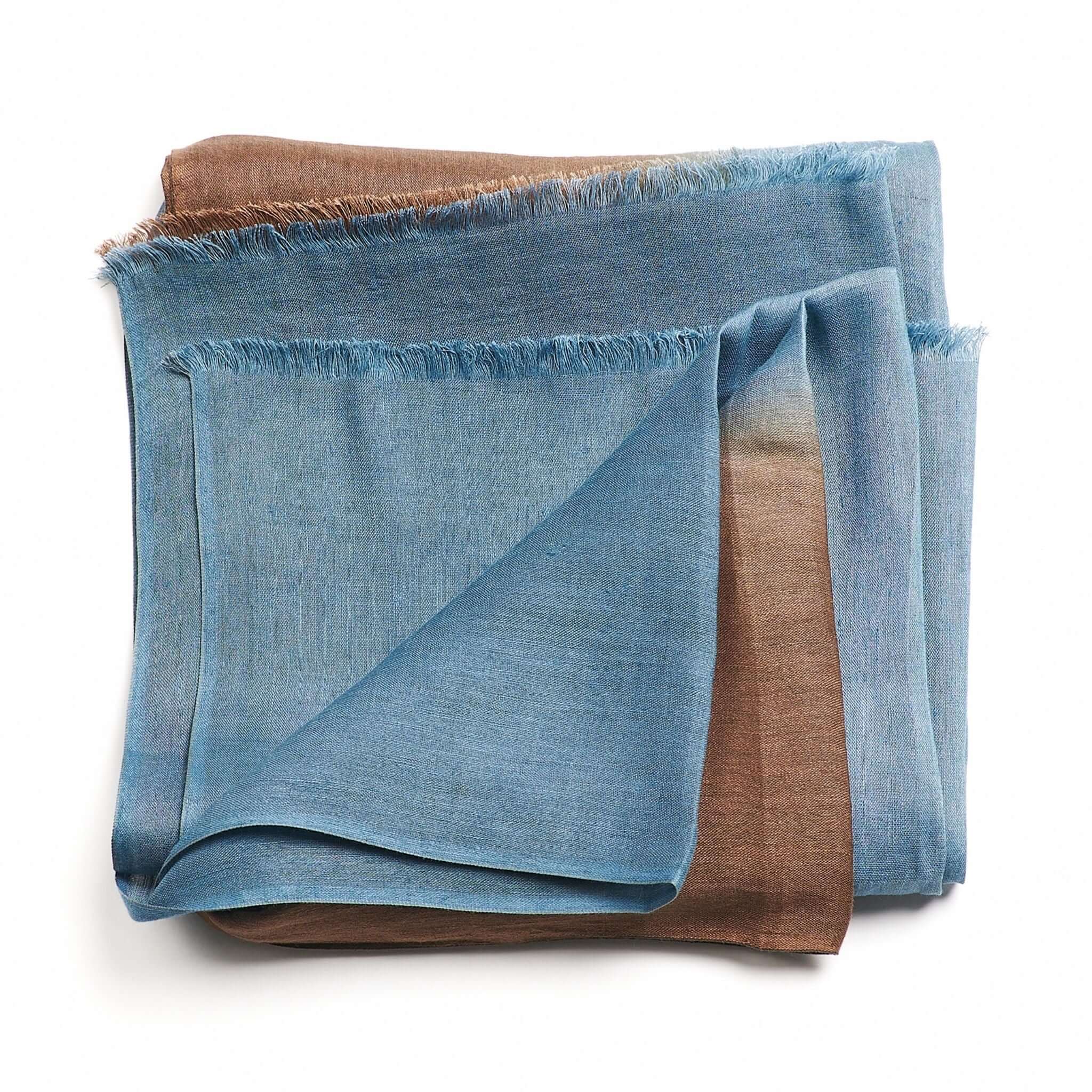 Mahogany Sky Soft Linen Silk Handloom Scarf