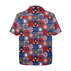 4th of July Pattern Men's All Over Print Hawaiian Shirt (Made in USA)