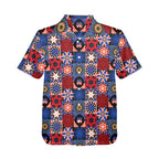 4th of July Pattern Men's All Over Print Hawaiian Shirt (Made in USA)