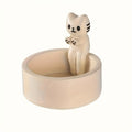 1pc WhimsyCat Ceramic Kitten Candle Holder - Encaustic Finish Tabletop Animal Theme Decor for Christmas, Halloween, Easter, Thanksgiving, Valentine'S Day - Che Cose Belle