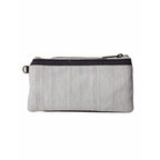 Geometric Embroidered Wristlet Bag with Leather Strap – Thailand