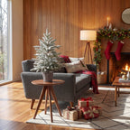 2' Artificial Frosted Christmas Tree in Decorative Basket - Che Cose Belle
