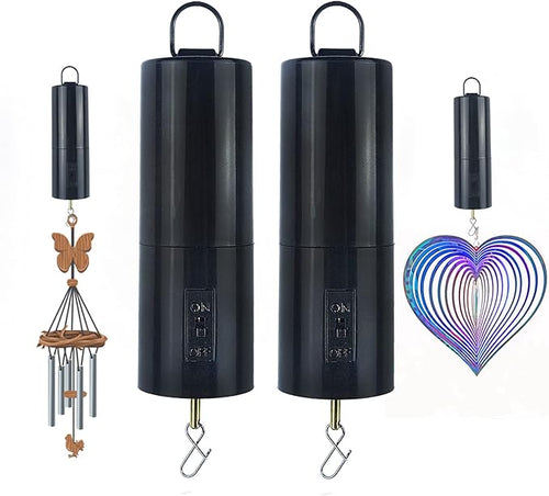 2 Pack Wind Spinner Motor Hanging Display Motor Battery Operated 20 RPM Rotating Motor Multi-Purposes for Wind Spinner Mobile Yard Decor Hanging Ornament Outdoor Sculptures-Medium Speed (2 Pcs Black) - Che Cose Belle