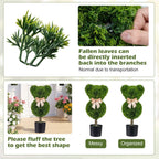 2 Pieces Bear Topiary Trees with Pots Sun-resistant Bear - Che Cose Belle