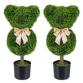 2 Pieces Bear Topiary Trees with Pots Sun-resistant Bear - Che Cose Belle