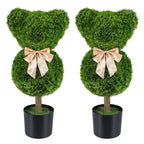 2 Pieces Bear Topiary Trees with Pots Sun-resistant Bear - Che Cose Belle