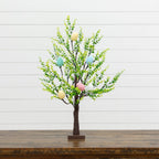2' Pre-Lit Artificial Easter Egg Twig Tree with Greens and 24 Warm White LED Lights - Che Cose Belle