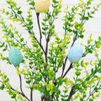 2' Pre-Lit Artificial Easter Egg Twig Tree with Greens and 24 Warm White LED Lights - Che Cose Belle