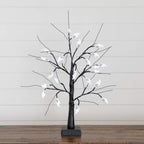 2' Pre-Lit Artificial Halloween Ghost Twig Tree with 24 Purple LED Lights - Che Cose Belle