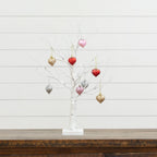 2' Pre-Lit Artificial Valentine's Day Twig Tree with 24 Warm White LED Lights and Heart Ornaments - Che Cose Belle
