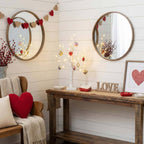 2' Pre-Lit Artificial Valentine's Day Twig Tree with 24 Warm White LED Lights and Heart Ornaments - Che Cose Belle