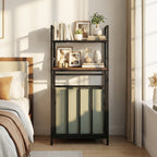 2-Tier Laundry Hamper with Tilt-out Basket-Black - Che Cose Belle
