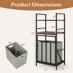 2-Tier Laundry Hamper with Tilt-out Basket-Black - Che Cose Belle