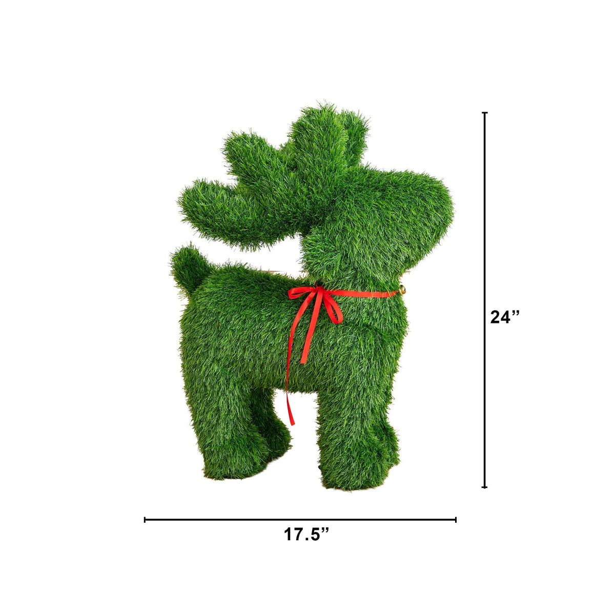 2' UV Resistant Artificial Christmas Grass Garden Plush Topiary Reindeer (Indoor/Outdoor) - Che Cose Belle
