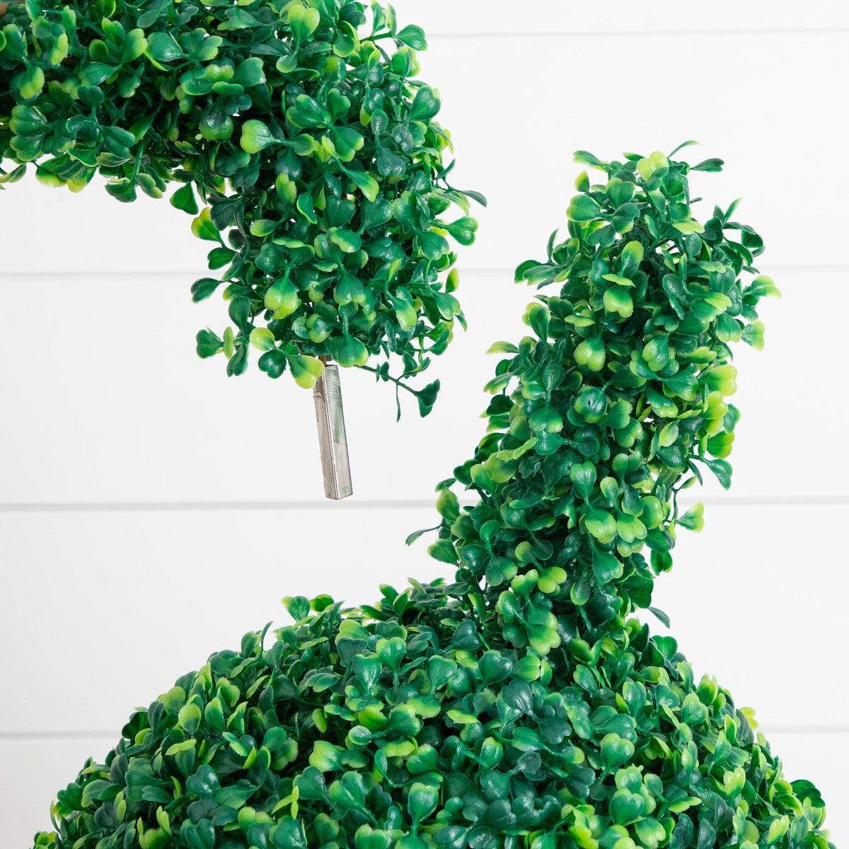 2' UV Resistant Artificial Easter Bunny Boxwood Topiary with Integrated Ground Stake (Indoor/Outdoor) - Set of 2 - Che Cose Belle